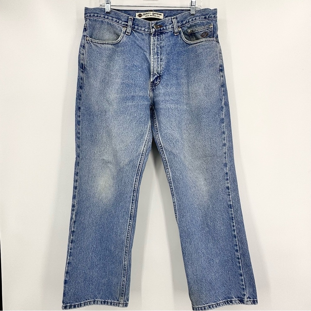 Vintage Harley Davidson Straight Leg Jeans Blue Size 36 x 30